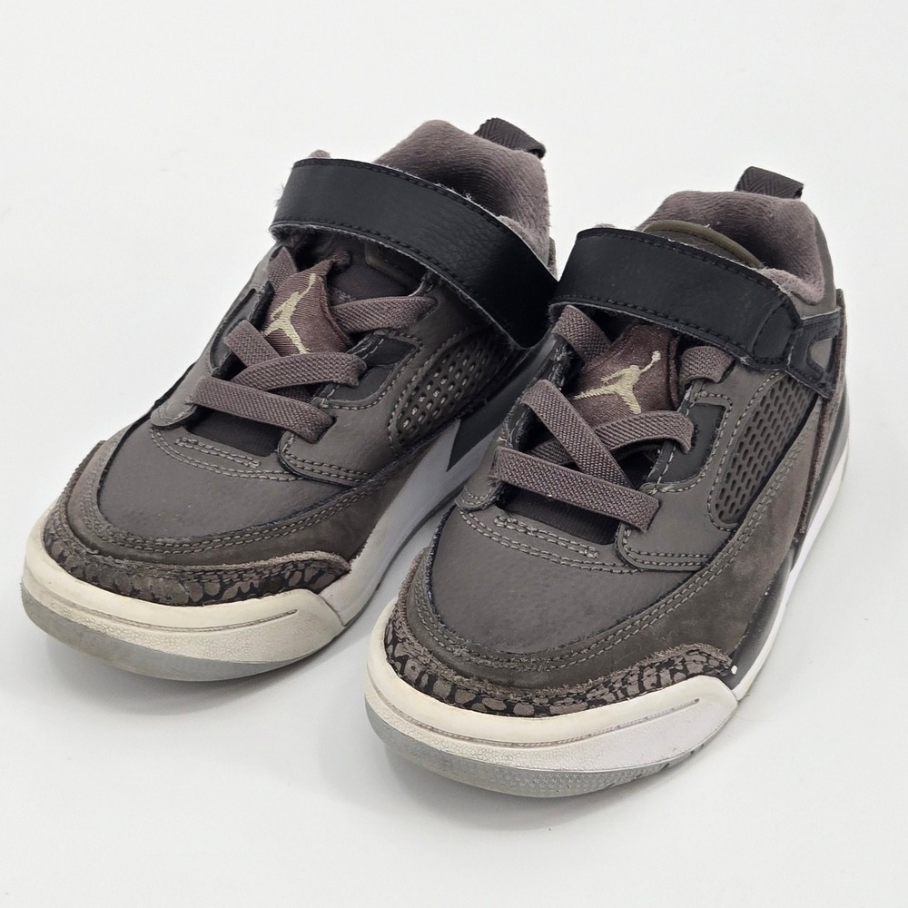 Jordan Spizike Low Kids Size 11C Charcoal Grey Elephant Print Sneakers